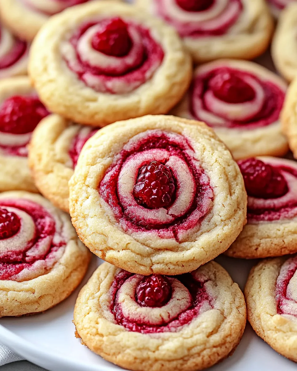 Raspberry Swirl Cookies