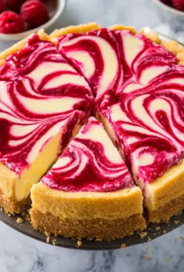 Raspberry Swirl Lemon Cheesecake