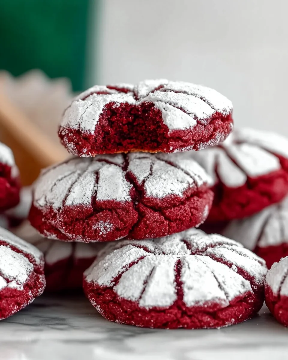 Red Velvet Crinkle Cookie