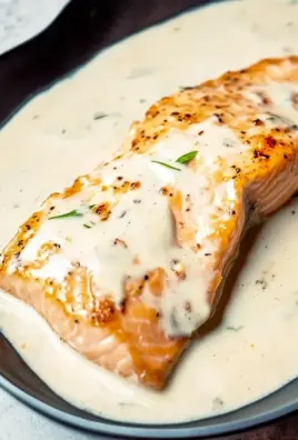 Salmon with Lemon Cream Sauce