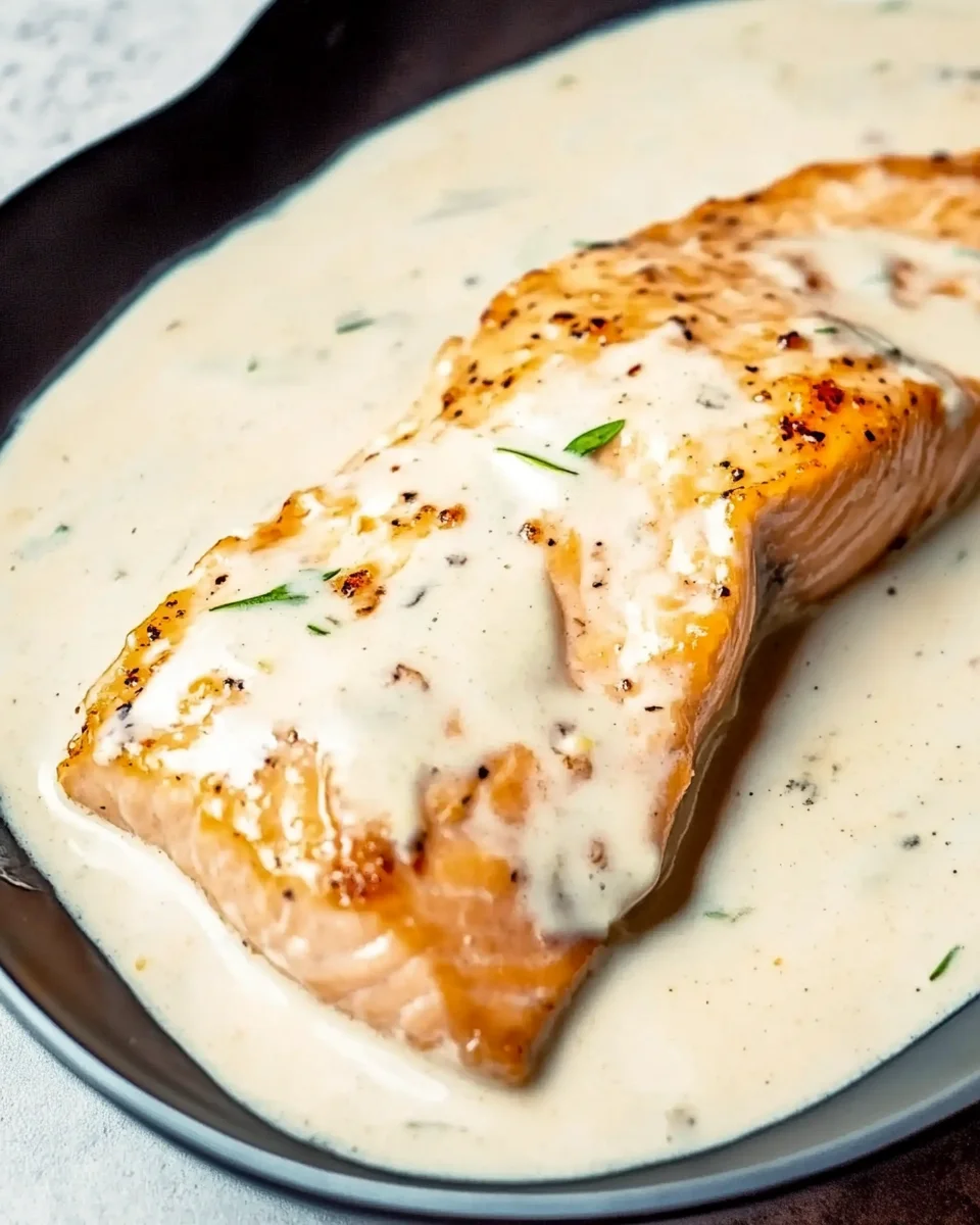 Salmon with Lemon Cream Sauce