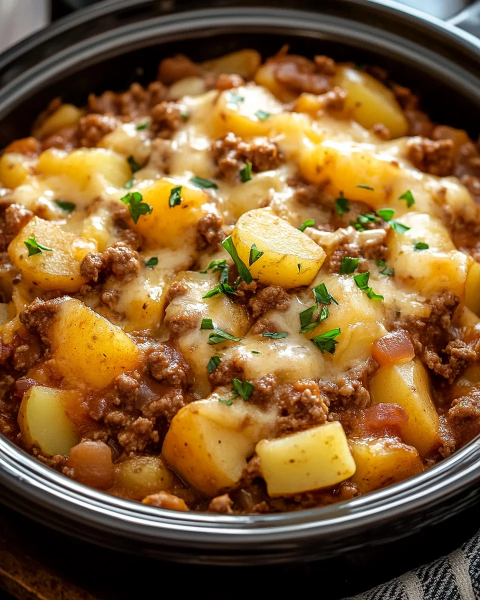 Slow Cooker Cowboy Potato Casserole