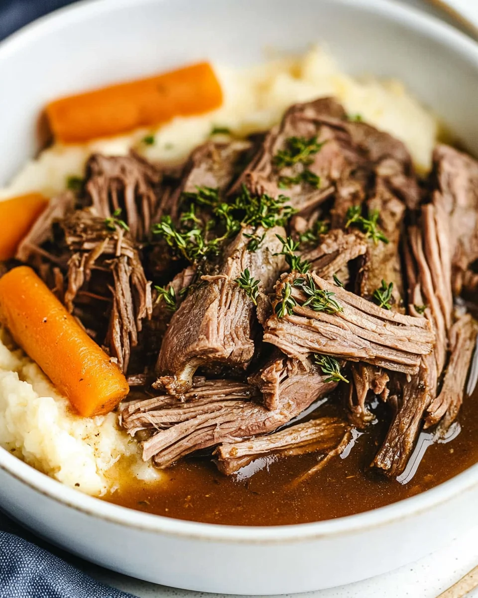 Slow Cooker Garlic Herb Pot Roast
