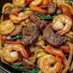 Steak & Shrimp Stir-Fried Noodles