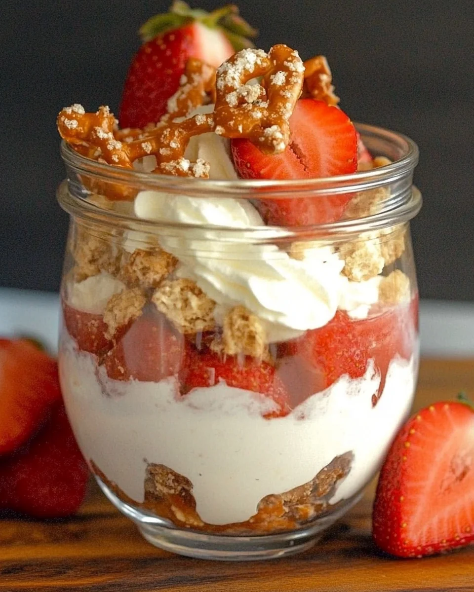 Strawberry Pretzel Salad Parfaits