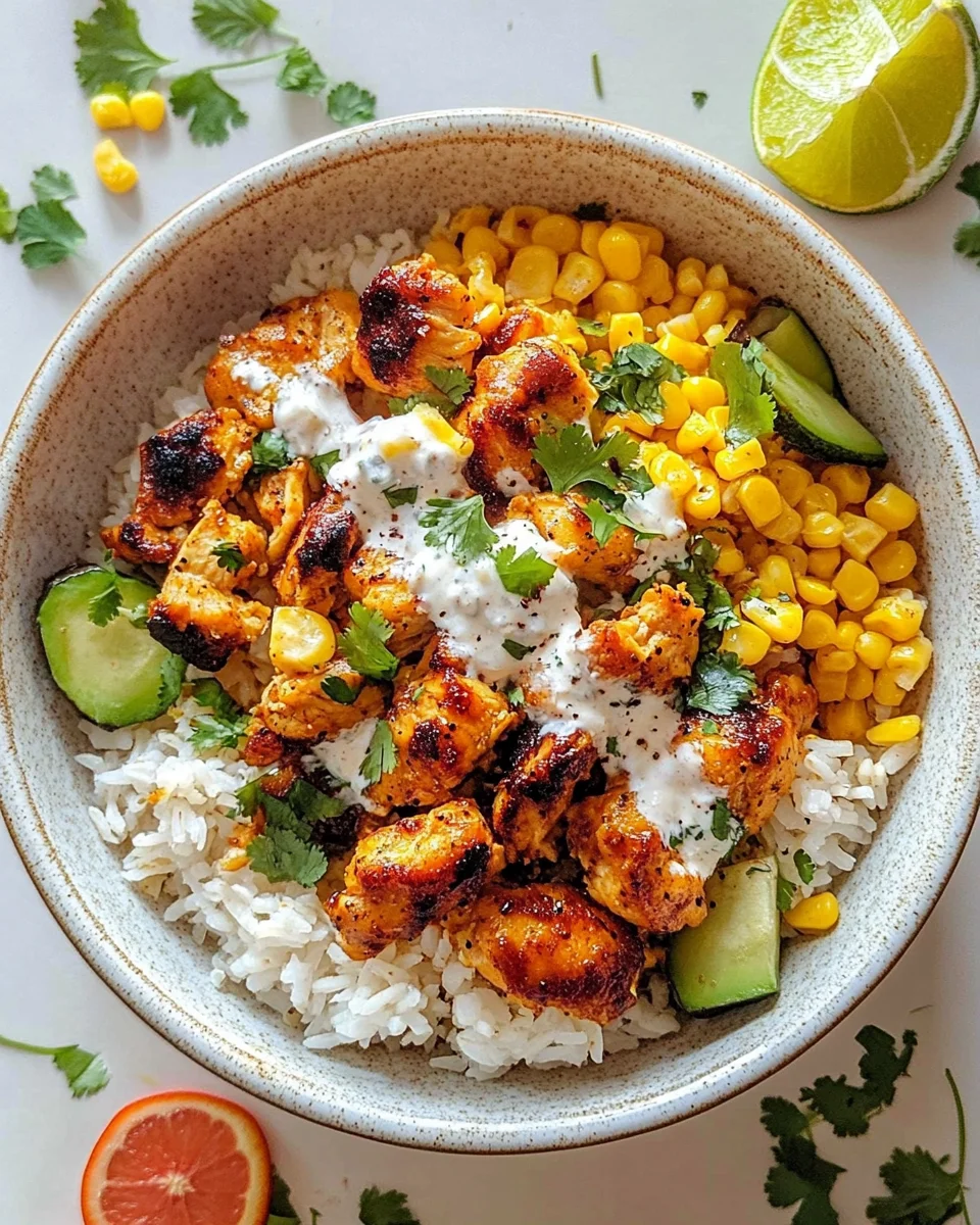 Street Corn Chicken Rice Bowl