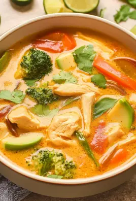 Thai Coconut Curry Chicken Soup