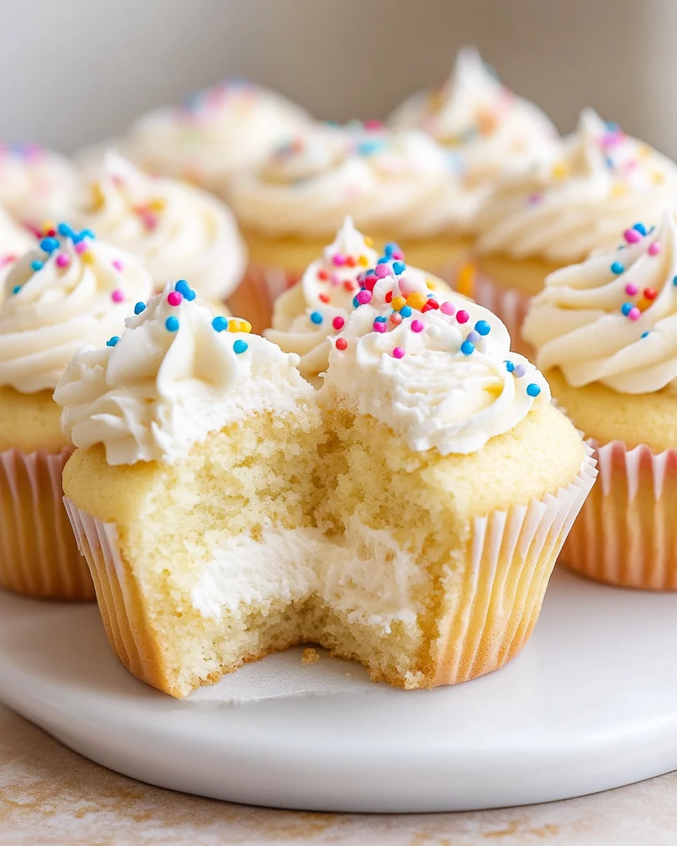 Vanilla Birthday Cupcakes